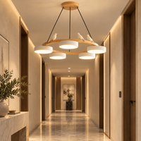 Lustre Suspendu Oiseaux en Anneau Blanc – 5 Lumières