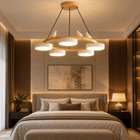 Lustre Suspendu Oiseaux en Anneau Blanc – 5 Lumières