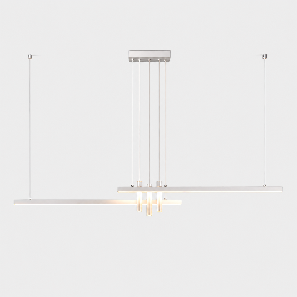 Lustre Linéaire LED Blanc – 120 à 250 cm