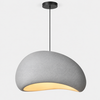 Lustre Suspendu Wabi-Sabi Gris Argenté – Ø 30 cm