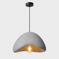 Lustre Suspendu Wabi-Sabi Gris Argenté – Ø 50 cm