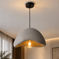 Lustre Suspendu Wabi-Sabi Gris Argenté – Ø 50 cm