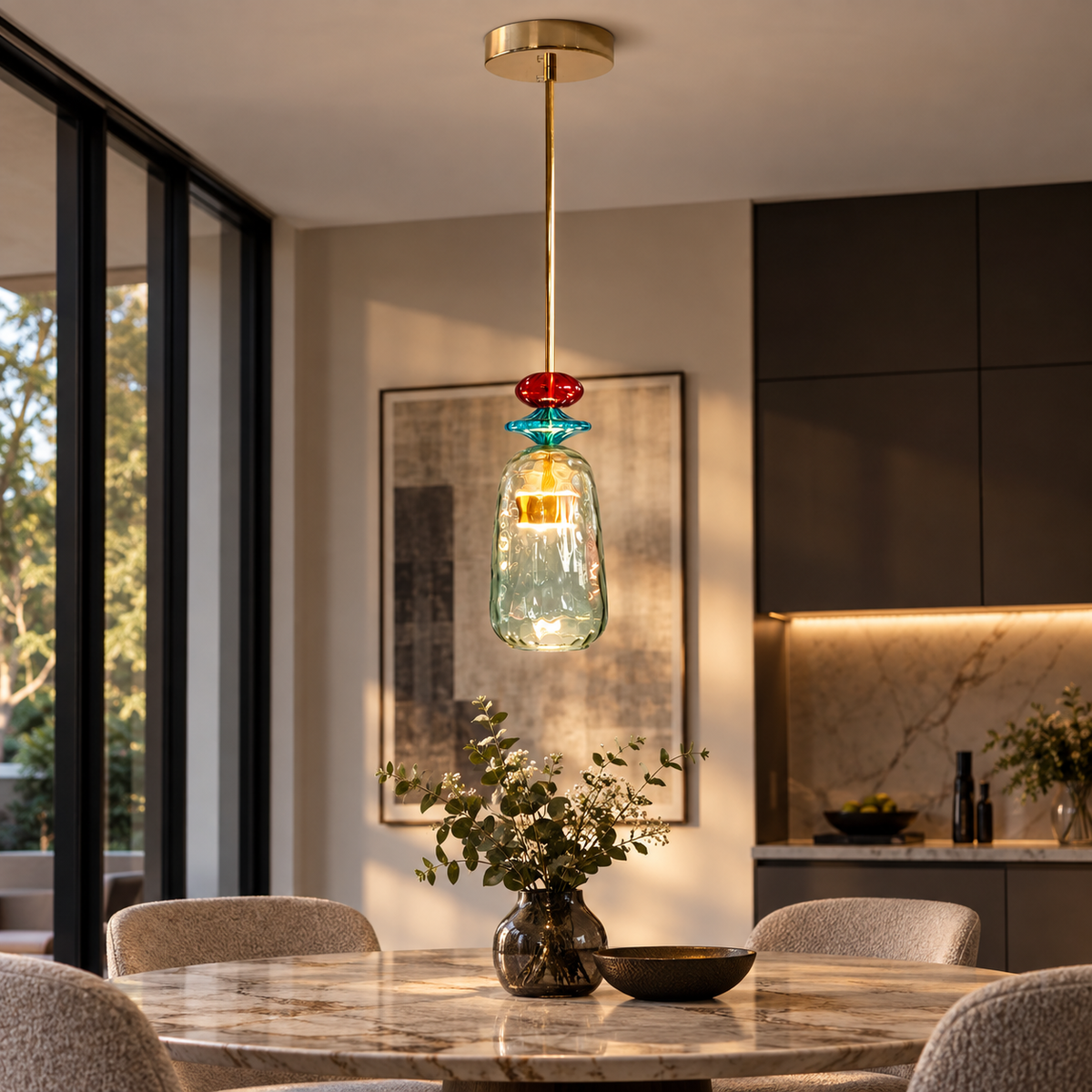 Lustre Suspension en Verre