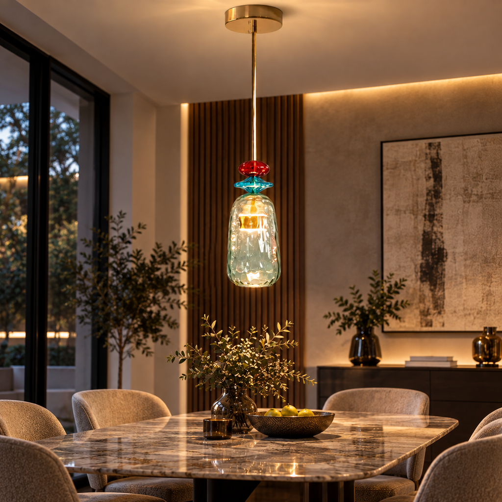 Lustre Suspension en Verre
