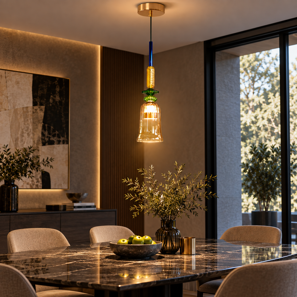 Lustre en Verre Moderne