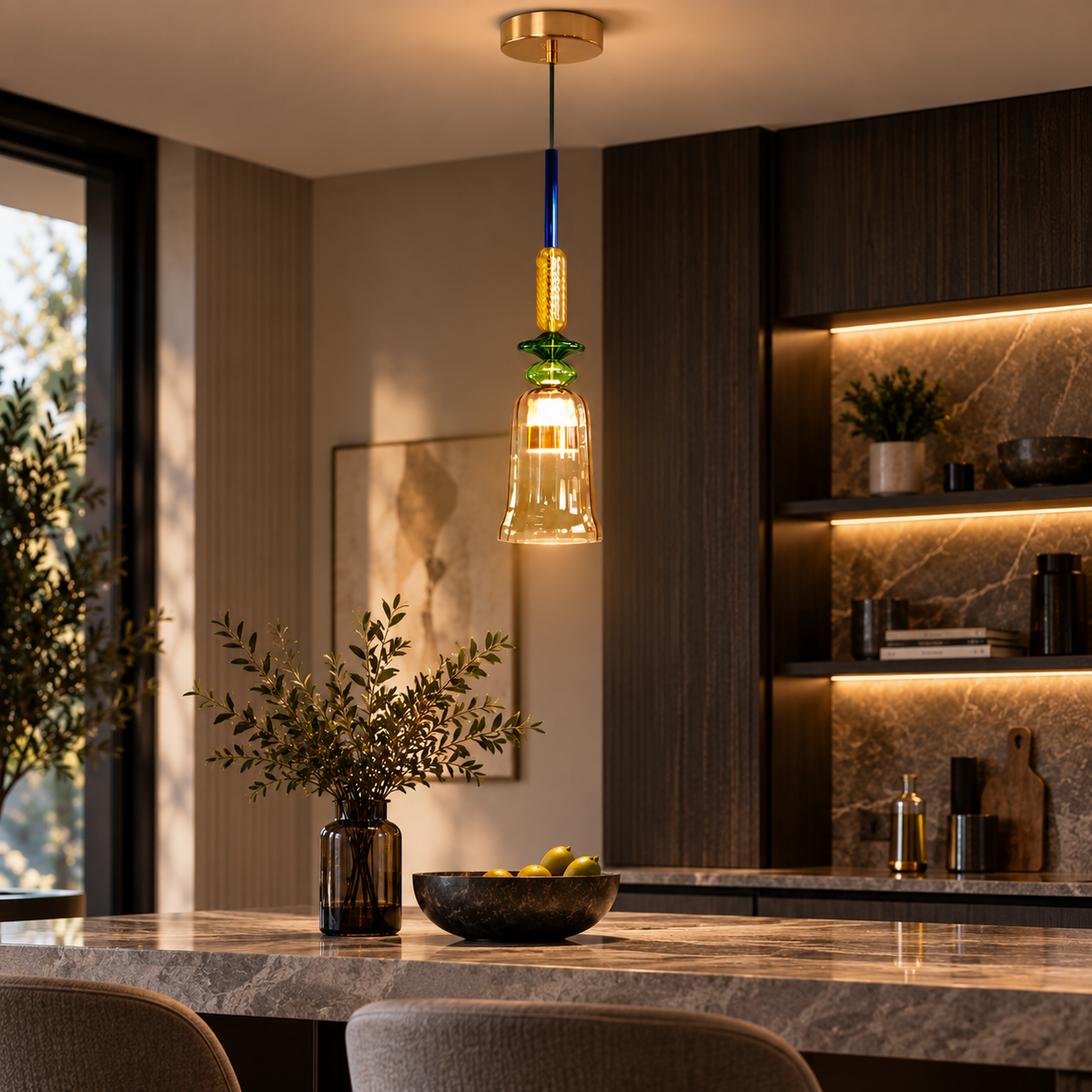 Lustre en Verre Moderne