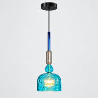 Suspension Verre Bleu