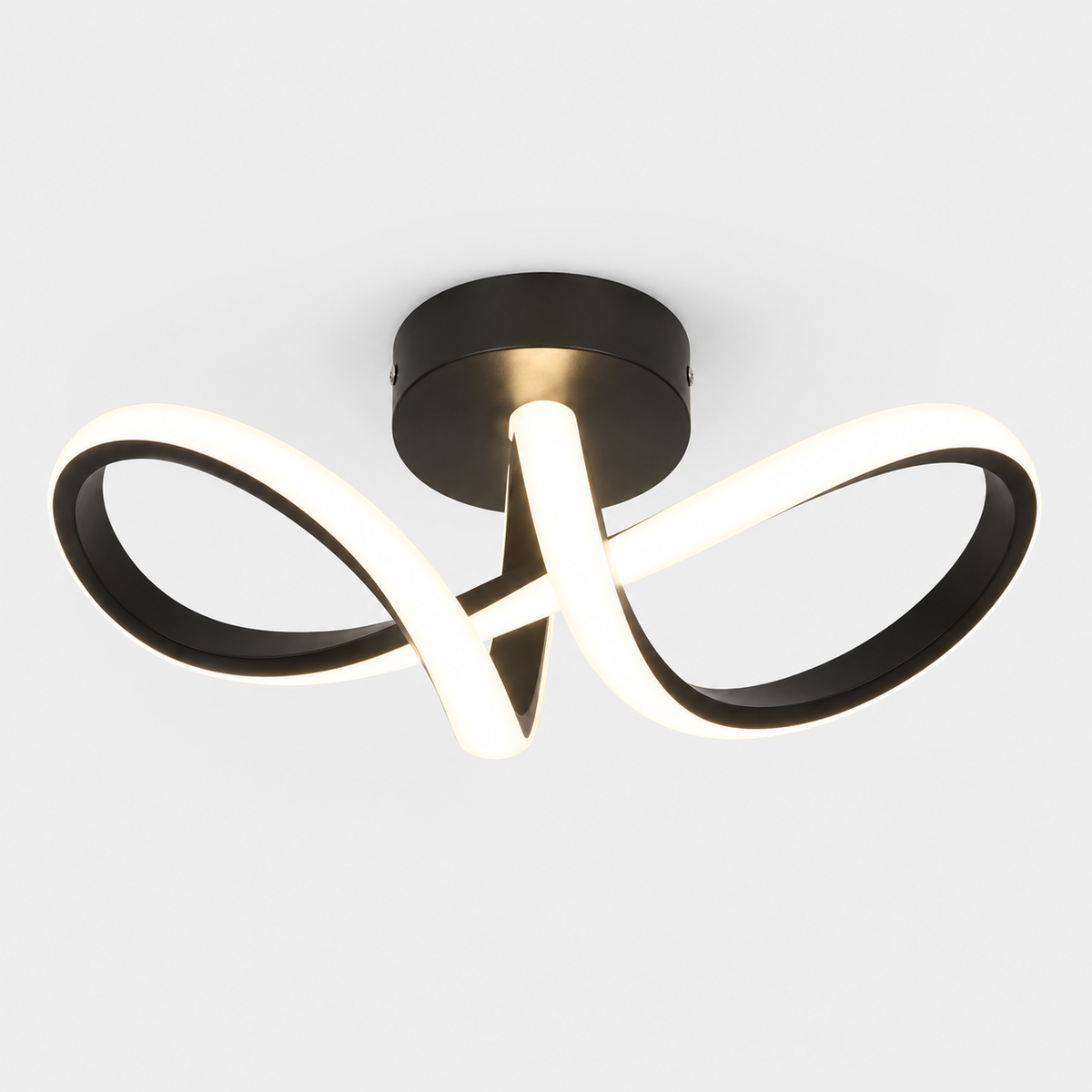 Petit Lustre Plafonnier LED Noir Moderne