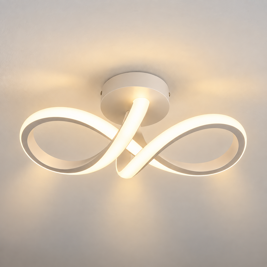 Lustre Plafonnier LED Blanc Moderne