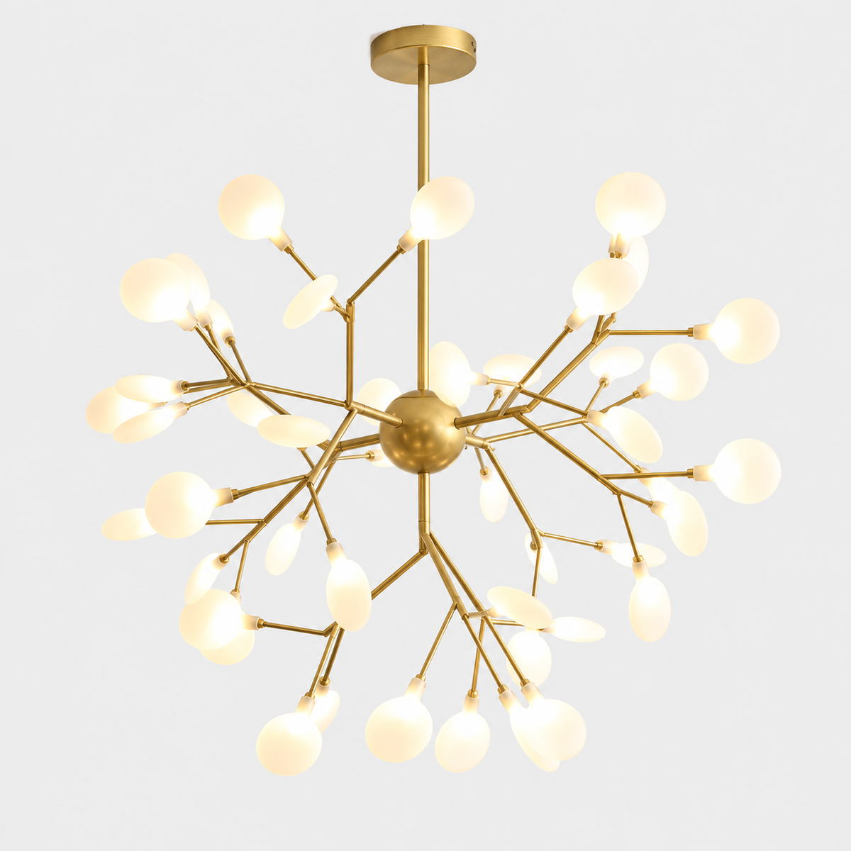 Lustre LED Doré en Boule à Branches