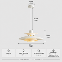 Japanese UFO Pendant Light Fixture Nordic Restaurant Chandelier Danish Design Room Decor Lamp Bedroom Beside Ceiling Lamps