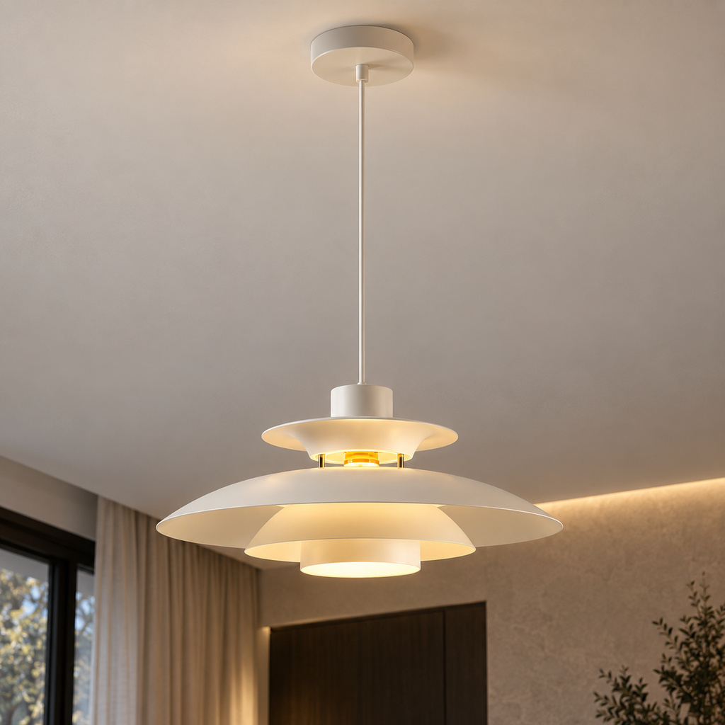 Japanese UFO Pendant Light Fixture Nordic Restaurant Chandelier Danish Design Room Decor Lamp Bedroom Beside Ceiling Lamps