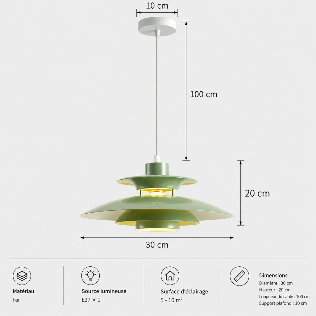 Japanese UFO Pendant Light Fixture Nordic Restaurant Chandelier Danish Design Room Decor Lamp Bedroom Beside Ceiling Lamps