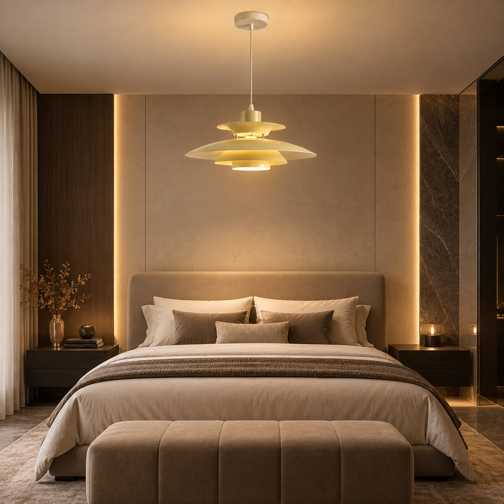 Japanese UFO Pendant Light Fixture Nordic Restaurant Chandelier Danish Design Room Decor Lamp Bedroom Beside Ceiling Lamps