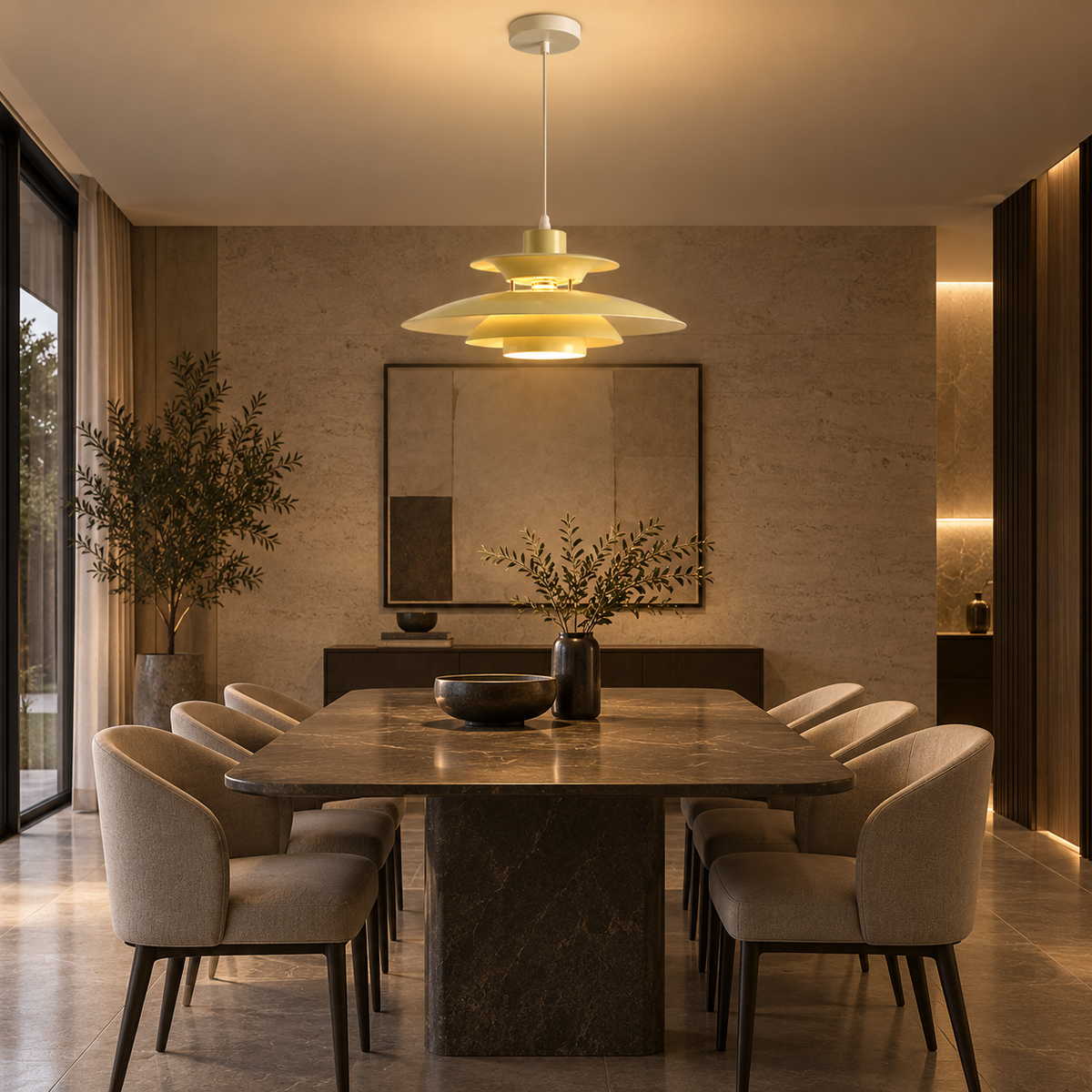 Japanese UFO Pendant Light Fixture Nordic Restaurant Chandelier Danish Design Room Decor Lamp Bedroom Beside Ceiling Lamps