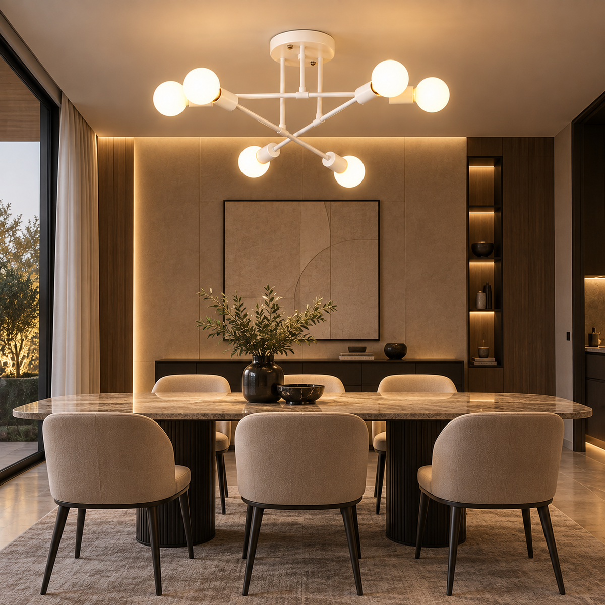 Nordic Minimalist Pendant Light Ceiling Lamp LED Chandelier Suitable for Bedrooms Living Rooms Black Gold Lighting Decoration