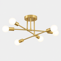 Nordic Minimalist Pendant Light Ceiling Lamp LED Chandelier Suitable for Bedrooms Living Rooms Black Gold Lighting Decoration
