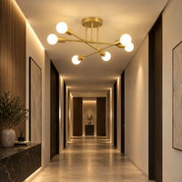 Nordic Minimalist Pendant Light Ceiling Lamp LED Chandelier Suitable for Bedrooms Living Rooms Black Gold Lighting Decoration