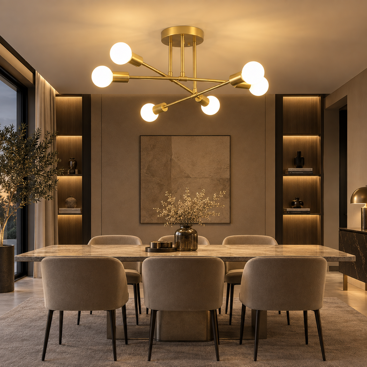 Nordic Minimalist Pendant Light Ceiling Lamp LED Chandelier Suitable for Bedrooms Living Rooms Black Gold Lighting Decoration