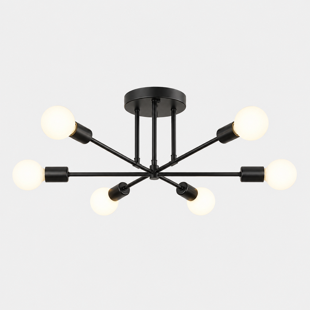 Nordic Minimalist Pendant Light Ceiling Lamp LED Chandelier Suitable for Bedrooms Living Rooms Black Gold Lighting Decoration
