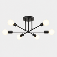 Nordic Minimalist Pendant Light Ceiling Lamp LED Chandelier Suitable for Bedrooms Living Rooms Black Gold Lighting Decoration