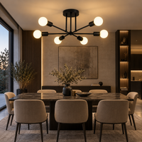 Nordic Minimalist Pendant Light Ceiling Lamp LED Chandelier Suitable for Bedrooms Living Rooms Black Gold Lighting Decoration