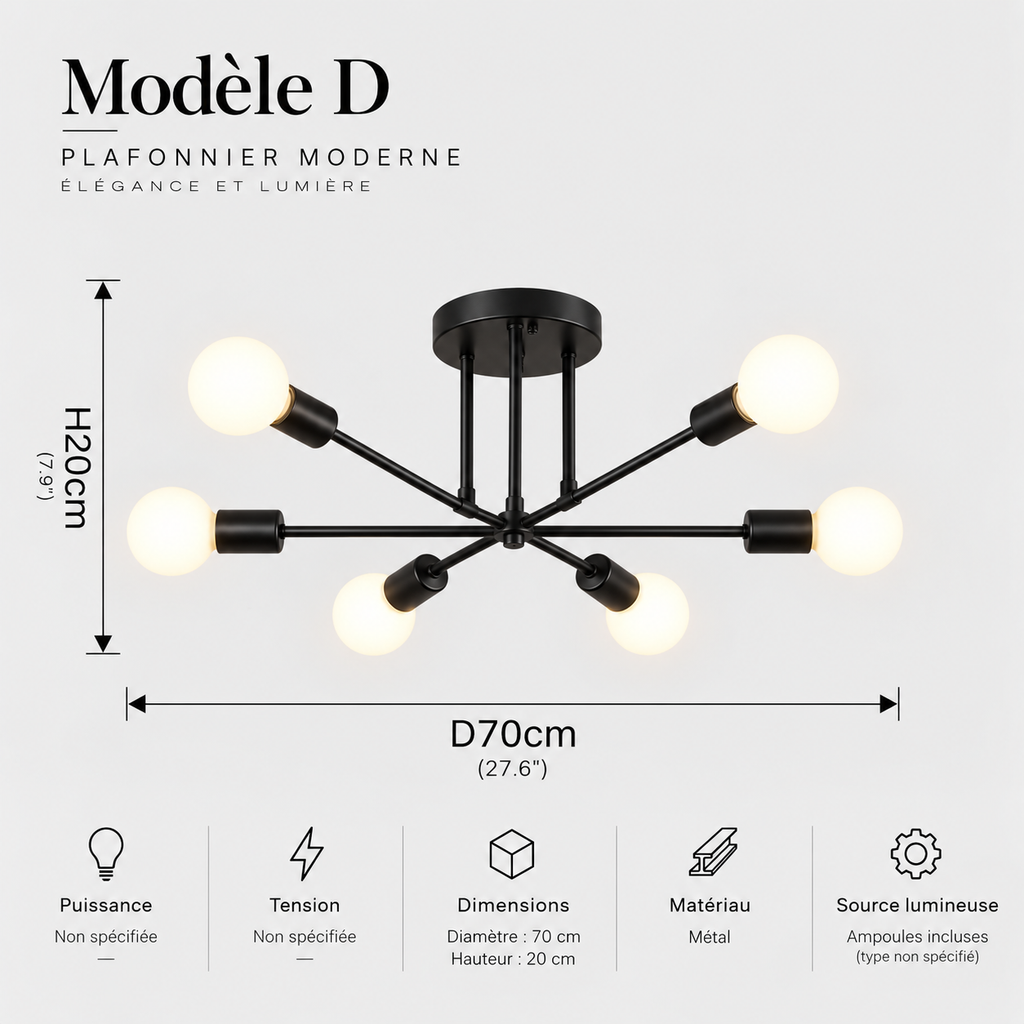 Nordic Minimalist Pendant Light Ceiling Lamp LED Chandelier Suitable for Bedrooms Living Rooms Black Gold Lighting Decoration
