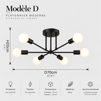 Nordic Minimalist Pendant Light Ceiling Lamp LED Chandelier Suitable for Bedrooms Living Rooms Black Gold Lighting Decoration