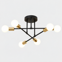 Nordic Minimalist Pendant Light Ceiling Lamp LED Chandelier Suitable for Bedrooms Living Rooms Black Gold Lighting Decoration