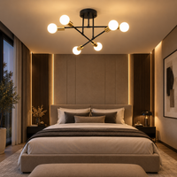 Nordic Minimalist Pendant Light Ceiling Lamp LED Chandelier Suitable for Bedrooms Living Rooms Black Gold Lighting Decoration