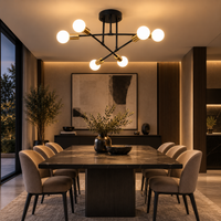 Nordic Minimalist Pendant Light Ceiling Lamp LED Chandelier Suitable for Bedrooms Living Rooms Black Gold Lighting Decoration