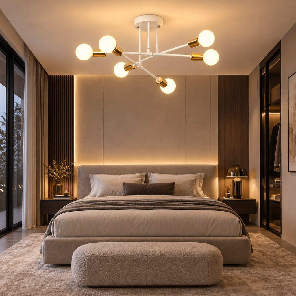 Nordic Minimalist Pendant Light Ceiling Lamp LED Chandelier Suitable for Bedrooms Living Rooms Black Gold Lighting Decoration