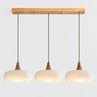 Lustre Suspendu Rétro Blanc lait – 3 suspensions alignées