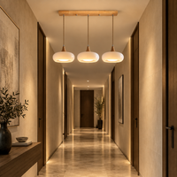 Lustre Suspendu Rétro Blanc lait – 3 suspensions alignées
