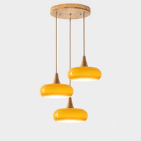 Lustre Suspendu Rétro Orange – Trois suspensions groupées