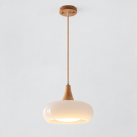 Lustre Suspendu Rétro Blanc lait – Abat-jour unique
