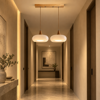 Lustre Suspendu Rétro Blanc lait – 2 suspensions alignées