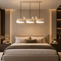 Lustre Suspendu Oiseaux Linéaire Blanc – 3 Lumières