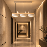 Lustre Suspendu Oiseaux Linéaire Blanc – 3 Lumières
