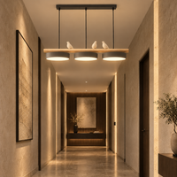 Lustre Suspendu Oiseaux Linéaire Gris – 3 Lumières